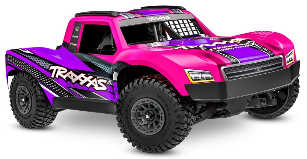 Pink RC Car Traxxas Mini Slash 4x4 BL-2S RTR remote control car Car in RC-Modelshop.com front right side
