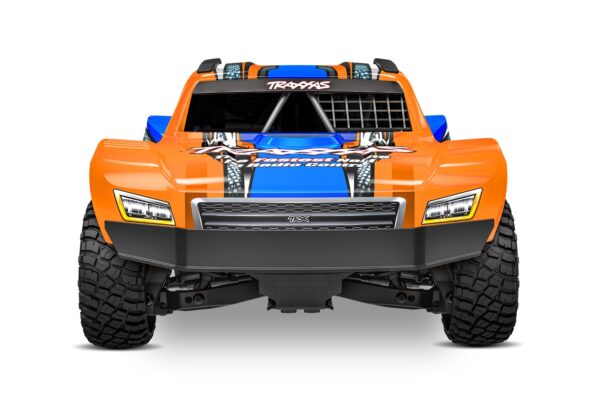 Traxxas mini slash BL-2s 4x4 remote control car orange color mini size front view