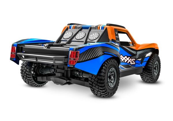 Traxxas mini slash BL-2s 4x4 remote control car orange color mini size rear view