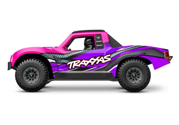 Pink RC Car Traxxas Mini Slash 4x4 BL-2S RTR remote control car Car in RC-Modelshop.com left view