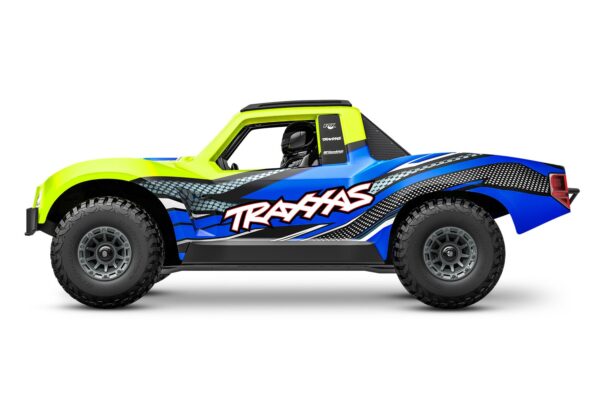 Traxxas mini slash BL-2s 4x4 remote control car yellow color mini size left view