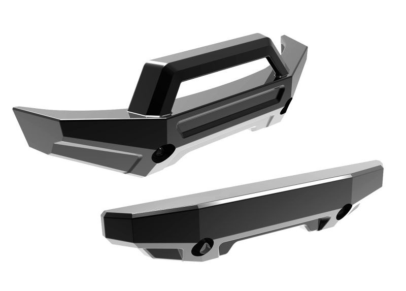 Traxxas puskuri etu ja taka musta kromi #TRX10735 1 Traxxas Bumper Front Rear Black Chrome #TRX10735
