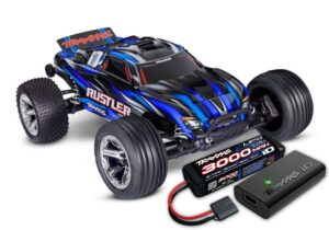 Traxxas Rustler BL-2S 1:10 2wd Truck with LiPo Battery - blue