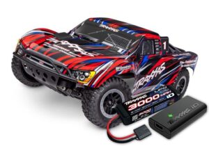 Traxxas Slash 2wd BL-2S RTR Punane RC auto koos aku ja laadijaga #58334-4Z-RED