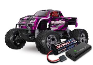 Traxxas Stampede 1/10 2wd Roosa Monster Truck koos aku ja laadijaga