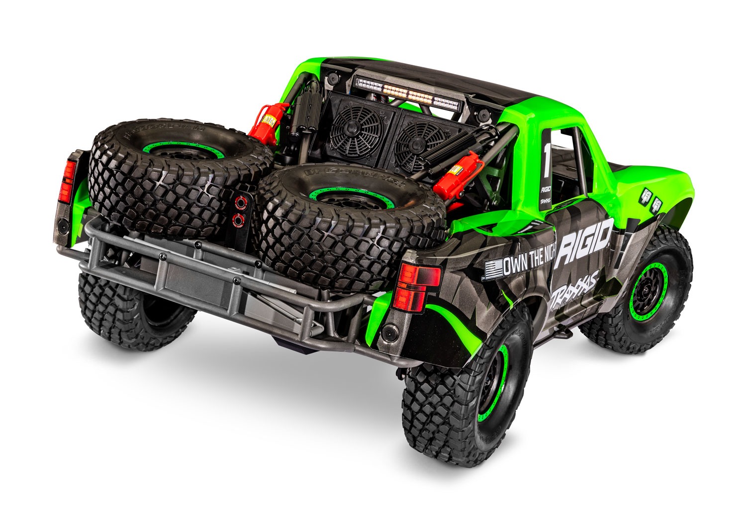 Traxxas Unlimited Desert Racer Traxxas UDR Unlimited Desert Racer - RTR 1:7 Short Course - Grün 2 Traxxas Unlimited Desert Racer (UDR) Grün RTR RC-Auto Rückansicht