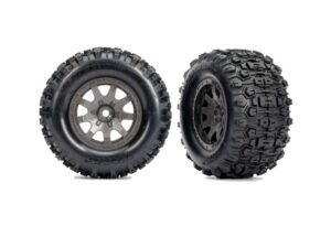 Traxxas Wheels Rear Gray Sledgehammer Tires #TRX10770-GRAY