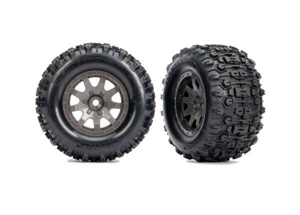 Traxxas Wheels Rear Gray Sledgehammer Tires #TRX10770-GRAY