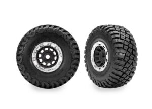 Traxxas Wheels Black Chrome w/BFG Mud-Terrain Tires #