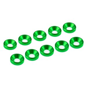 Ultimate Racing 4mm Green Alu Washer (10) #UR1511-GR