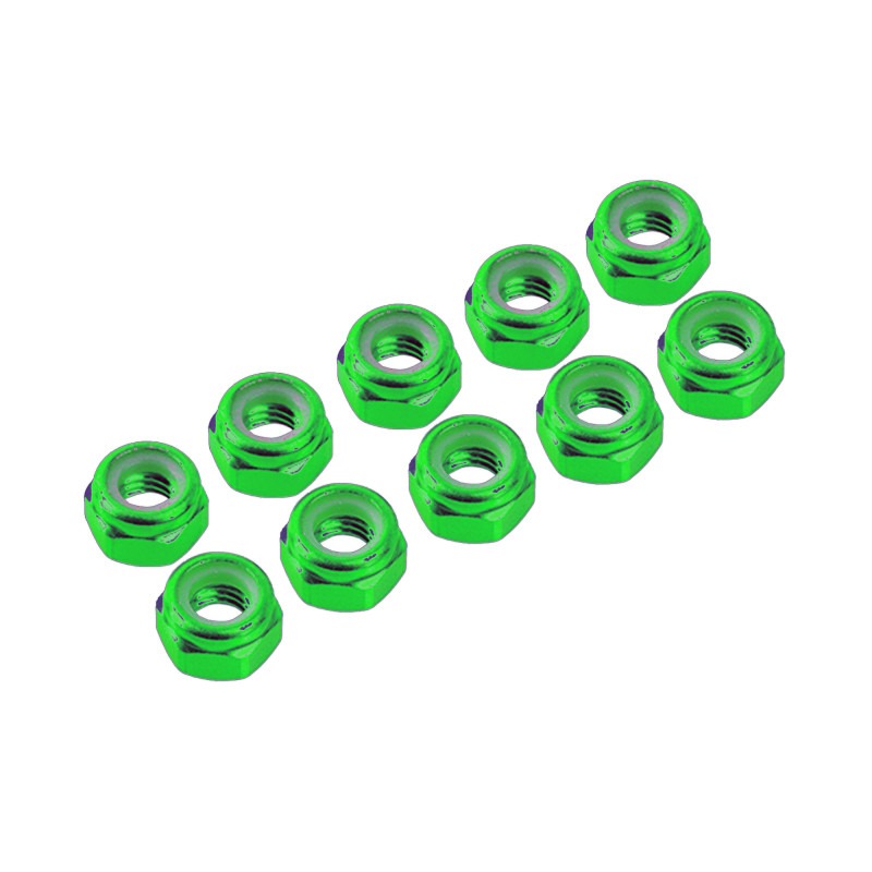 M4 grüne Alu-Muttern UR1512-GR Ultimate Racing M4 grüne Alu-Nyloc-Mutter (10) #UR1512-GR 1 Ultimate Racing M4 Green Alu Nylon Nut (10) #UR1512-GR