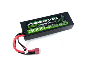 Absima 5000mAh 50C 7.4V LiPo 2S Battery Hardcase T-Plug