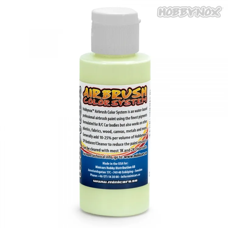 Aerograafi värv Glow 60ml #HN21010 Hobbynox 1 Airbrush Color Glow 60ml #HN21010 Hobbynox