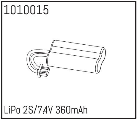 Hobby Plus 360mAh 7.4V LiPo 2S Akku #HBP240174 1 Hobby Plus 360mAh 7.4V LiPo 2S Battery #HBP240174