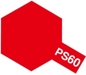 Tamiya PS-60 Bricht Mica Red Polycarbonate Spray #86060