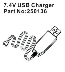 Charger USB 7.4V #250136 Hobby Plus