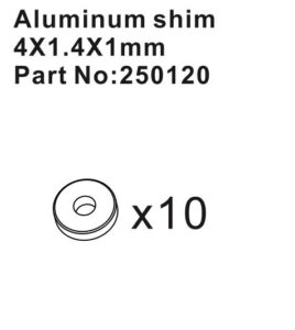 Shim Alu 4x1mm #250120 Hobby Plus