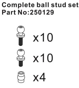 Ballstud Set (24) #250129 Hobby Plus