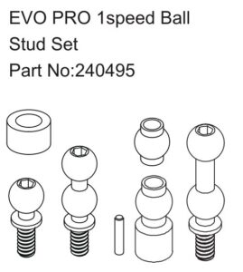 Ball Stud Set Evo Pro 1 Speed #240495 Hobby Plus