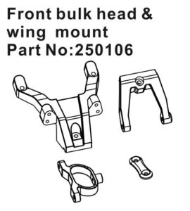 Bulk Head & Wing Mount Set Front #250106 Hobby Plus