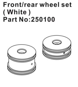 Wheel Set F/R White #250100 Hobby Plus