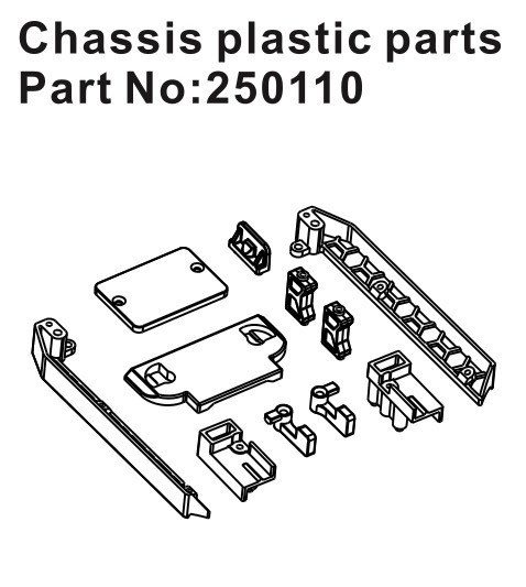 Chassis plastic parts Speck-B #250110 Hobby Plus 1 Chassis plastic parts Speck-B #250110 Hobby Plus