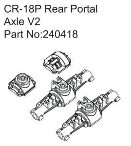 CR-18P Rear Portal Axle V2 - Hobby Plus 240418