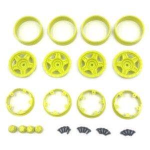 Deep Star Bead Lock Wheel 1.2" Yellow #240502 Hobby Plus
