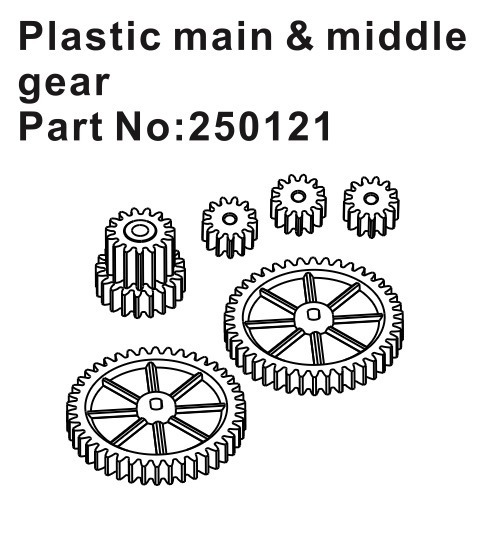 Gear Plastic Main and Middle Speck-B #250121 Hobby Plus 1 Gear Plastic Main and Middle Speck-B #250121 Hobby Plus