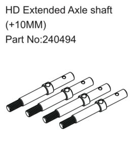 HD Extended Axle shaft +10mm Hobby Plus