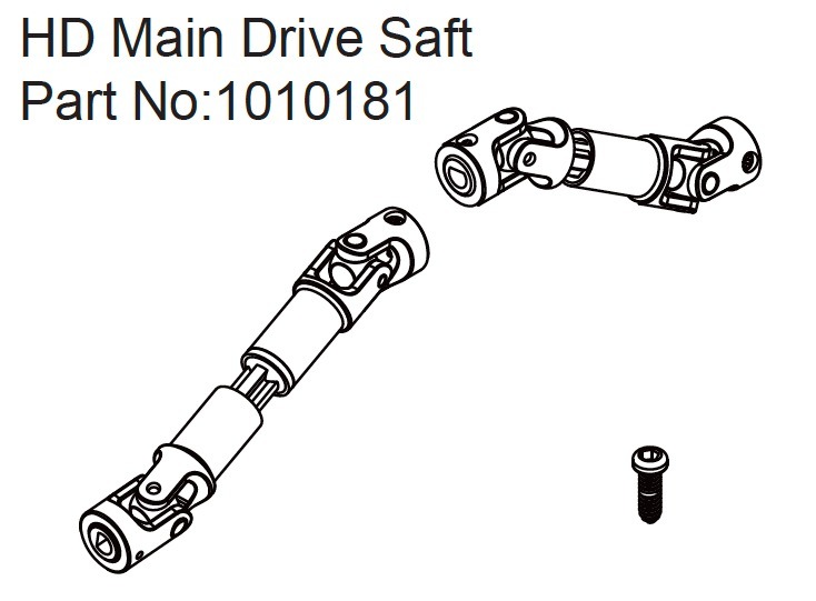 HD Main Drive Shaft - EVO 1:18 - Hobby Plus 240325 1 HD Main Drive Shaft - EVO 1:18 - Hobby Plus 240325
