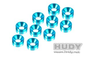 Hudy Alu Countersunk Shim (10) Blue #296510-B