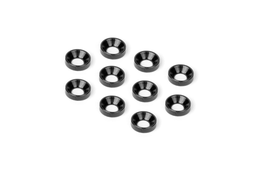 Hudy Alu Countersunk Shim (10) Black #296510-K 1 Hudy Alu Countersunk Shim (10) Black #296510-K