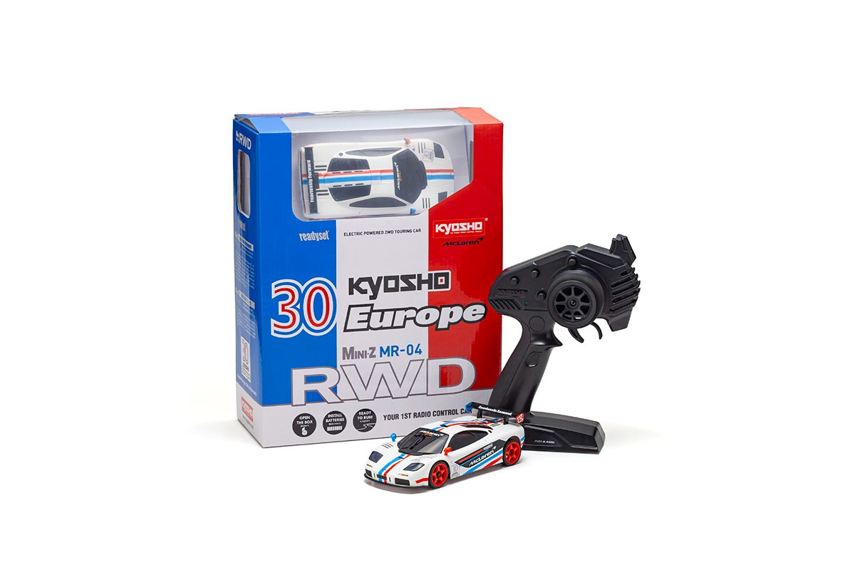 Kyosho Mini-Z McLaren F1 GTR 30th Anni Kyosho Mini-Z RWD MR-04 McLaren F1 GTR KE 30th Anniversary Readyset - 32372KE 2 Kyosho Mini-Z RWD MR-04 McLaren F1 GTR 30th Anni RTR RC Car