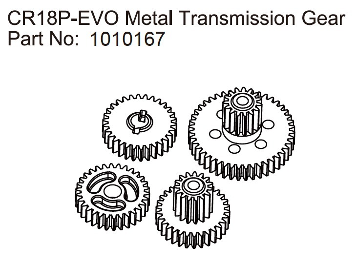 Metal Transmission Gears - EVO 1:18 - Hobby Plus 240305 1 Metal Transmission Gears - EVO 1:18 - Hobby Plus 240305