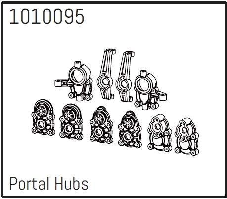 Portal Hub Set - PRO Crawler 1:18 - Hobby Plus 240229 1 Portal Hub Set - PRO Crawler 1:18 - Hobby Plus 240229