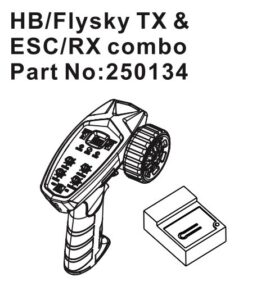 Transmitter Flysky TX ja RX/ESC Combo #250134 Hobby Plus