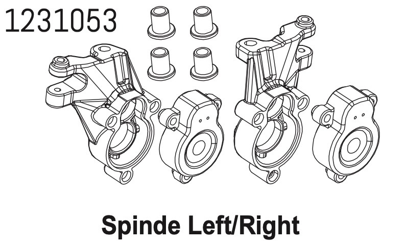 Absima Achsschenkel (li/re) CR4.4 #1231053 1 Absima Steering Knuckle (l/r) CR4.4 #1231053