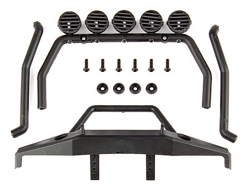 Überrollbügel und Stoßstange schwarz CR12 #41067 Team Associated 1 Roll Bar and Bumper black CR12 #41067 Team Associated
