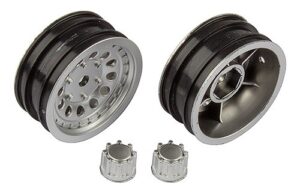 Wheel Set CR12 Satin Silver (2) #41053 Team Associated
