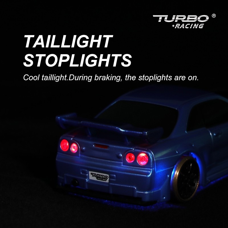Turbo Racing C64 1:76 Micro RC Drift Car Blue #C64-BU 4 Turbo Racing C64 1:76 Micro RC Drift Car Blue #C64-BU