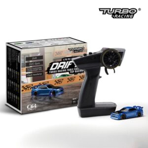 1/76 C64 Turbo Racing Micro RC Drift Car Blue #C64-BU