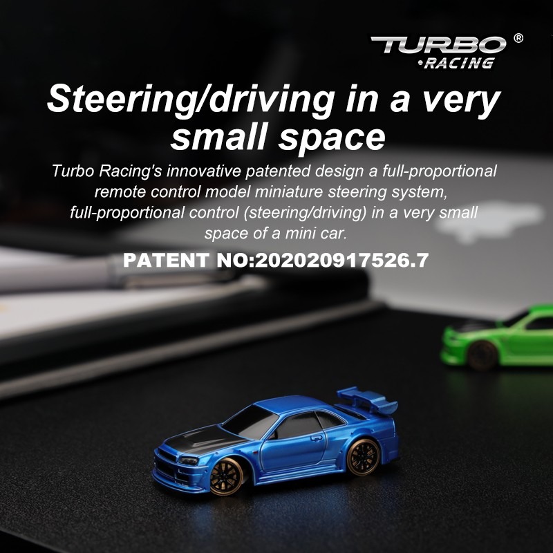 Turbo Racing C64 1:76 Micro RC Drift Car Blue #C64-BU 5 Turbo Racing C64 1:76 Micro RC Drift Car Blue #C64-BU