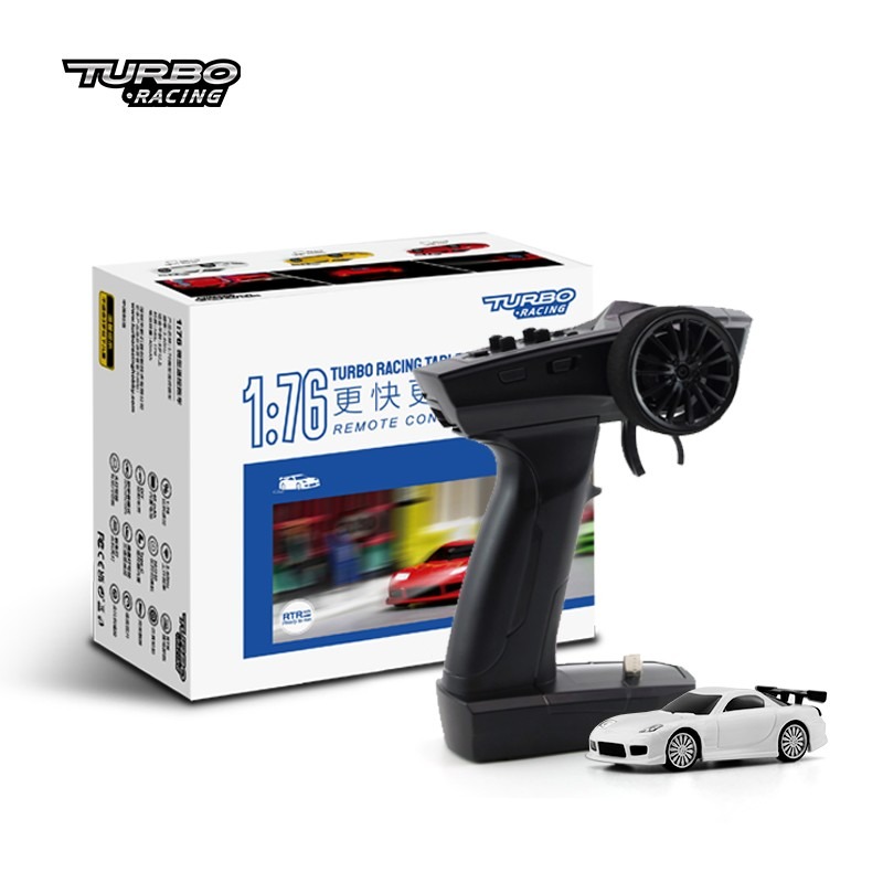 1/76 C71 Turbo Racing RC Auto Valge #C71-WH 1 1/76 C71 Turbo Racing RC Car White #C71-WH
