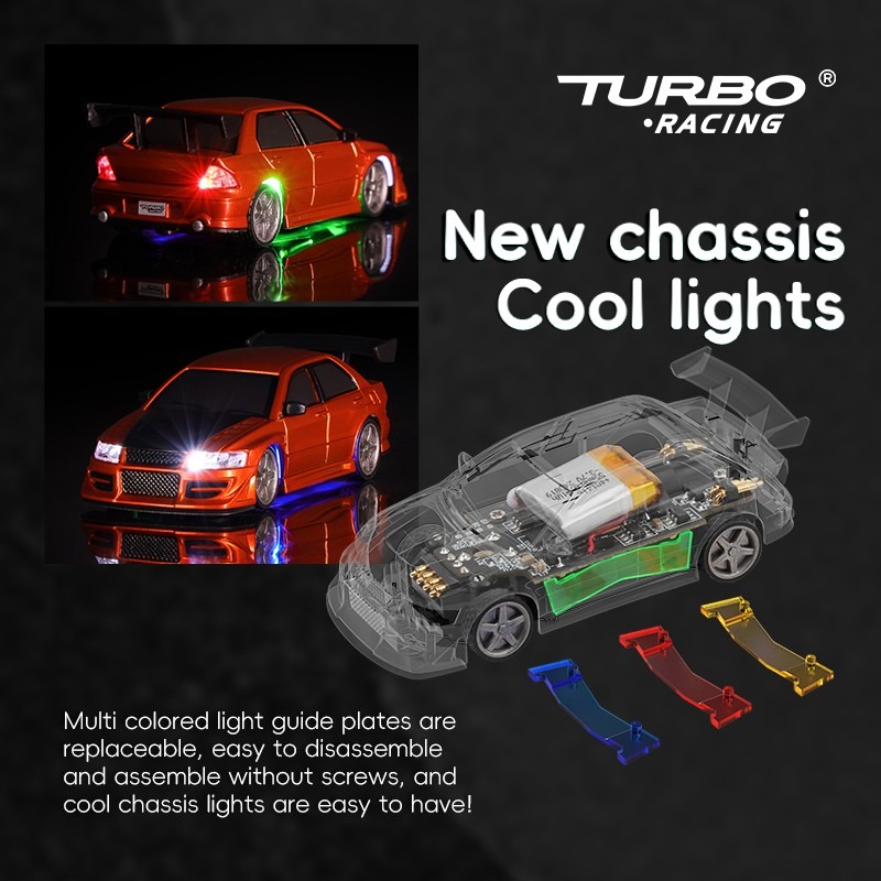 1/76 C76 Turbo Racing Micro RTR RC Auto Punane #C76 2 1/76 C76 Turbo Racing Micro RTR RC Auto Punane #C76