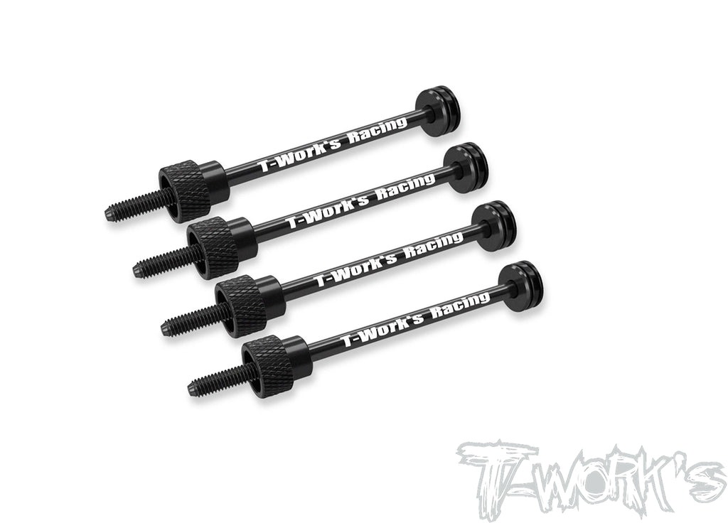 T-Work's 1/10 Touring Reifenhalter (4) Schwarz 1 T-Work's 1/10 Touring Tire Holder (4) Black