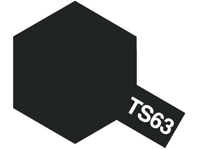 Tamiya TS-63 Nato Black -suihkemaali muovimalleille #85063 1 Tamiya TS-63 Nato Black Spray Color Plastic Models #85063