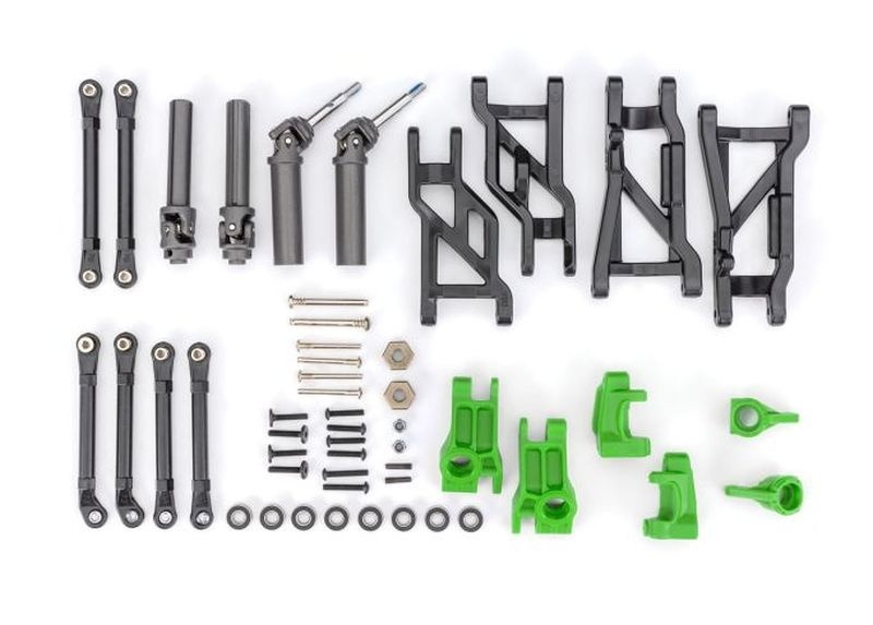 Traxxas voimansiirron ja jousituksen päivityssarja vihreä Extreme HD #TRX9181-GRN 1 Traxxas Driveline and Suspension Upgrade Kit Green Extreme HD #TRX9181-GRN