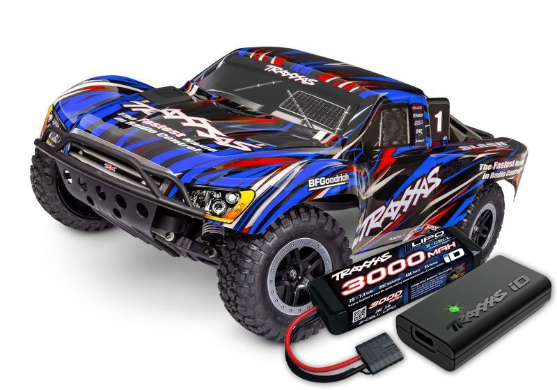 Traxxas Slash 2WD BL-2S 1:10 RTR - sinine + aku ja laadija 1 Traxxas Slash 2WD BL-2S 1:10 RTR - Blue + Battery & Charger