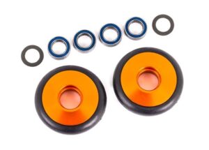 Traxxas Wheelie Bar Wheels & Bearings Alu Orange #TRX9461A